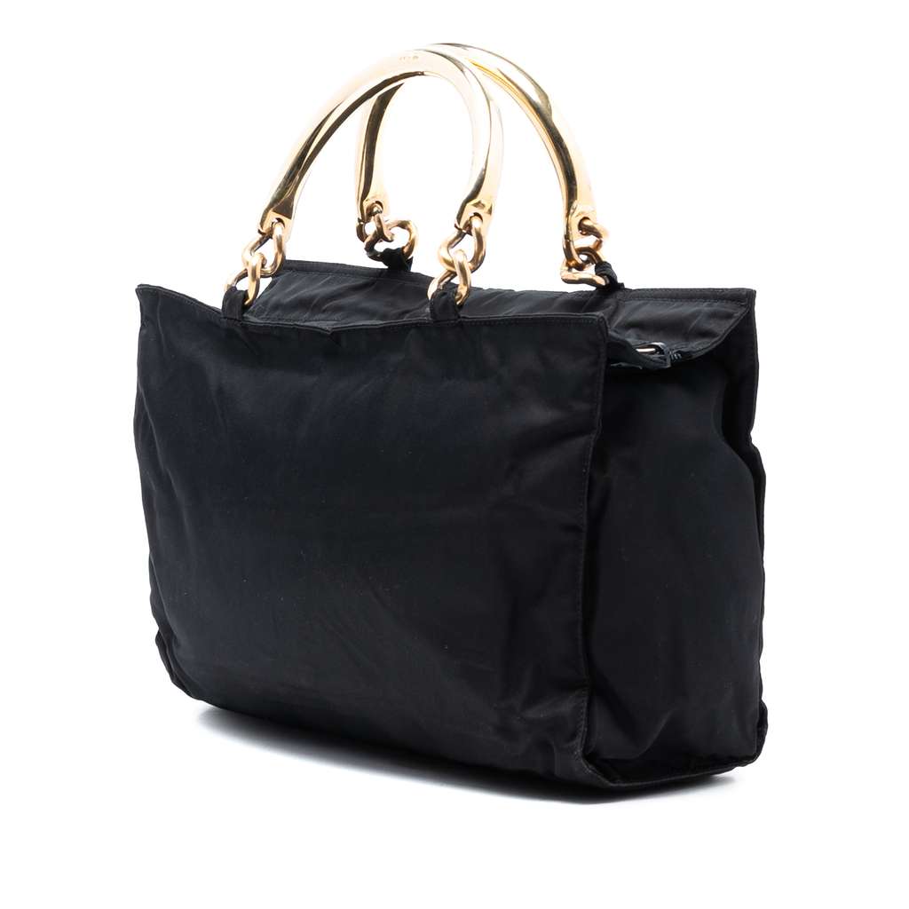 Prada Tessuto Metal Handle Bag - 2