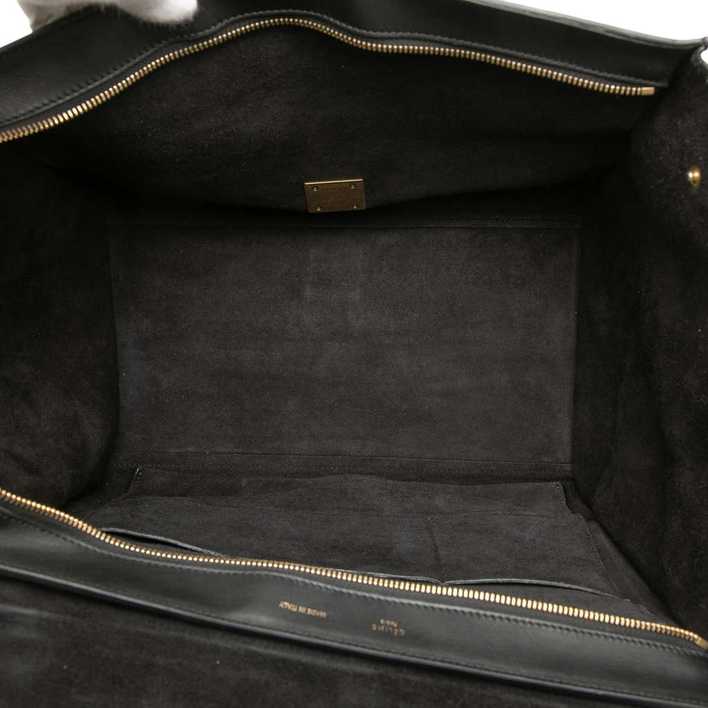 Celine Large Bicolor Leather Trapeze Satchel - 4