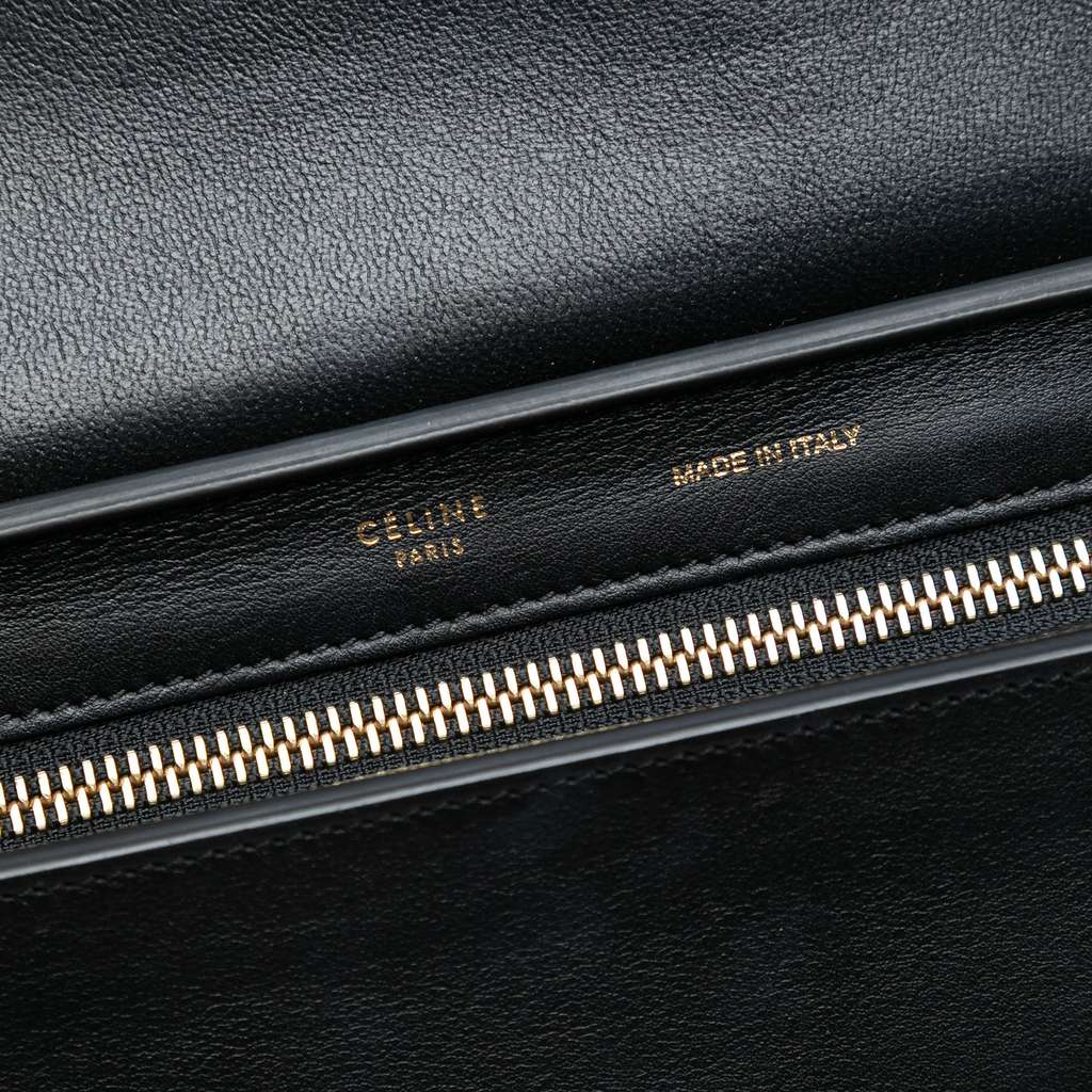 Celine Small Tricolor Calfskin and Suede Trapeze Satchel - 5