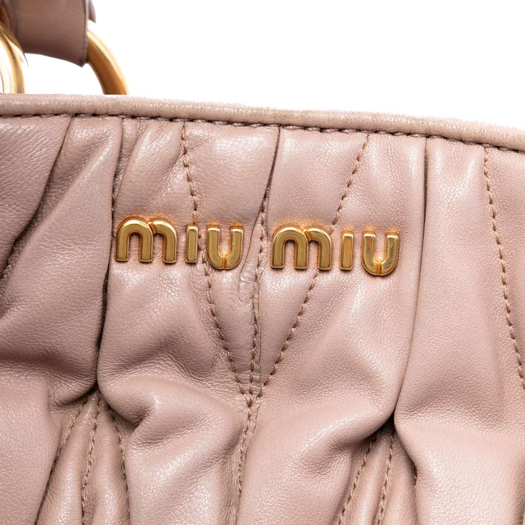 Miu Miu Matelasse Nappa Satchel - 5