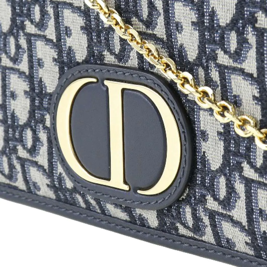 Dior Oblique 30 Montaigne 2 in 1 Pouch Blue Canvas Very good - Model View