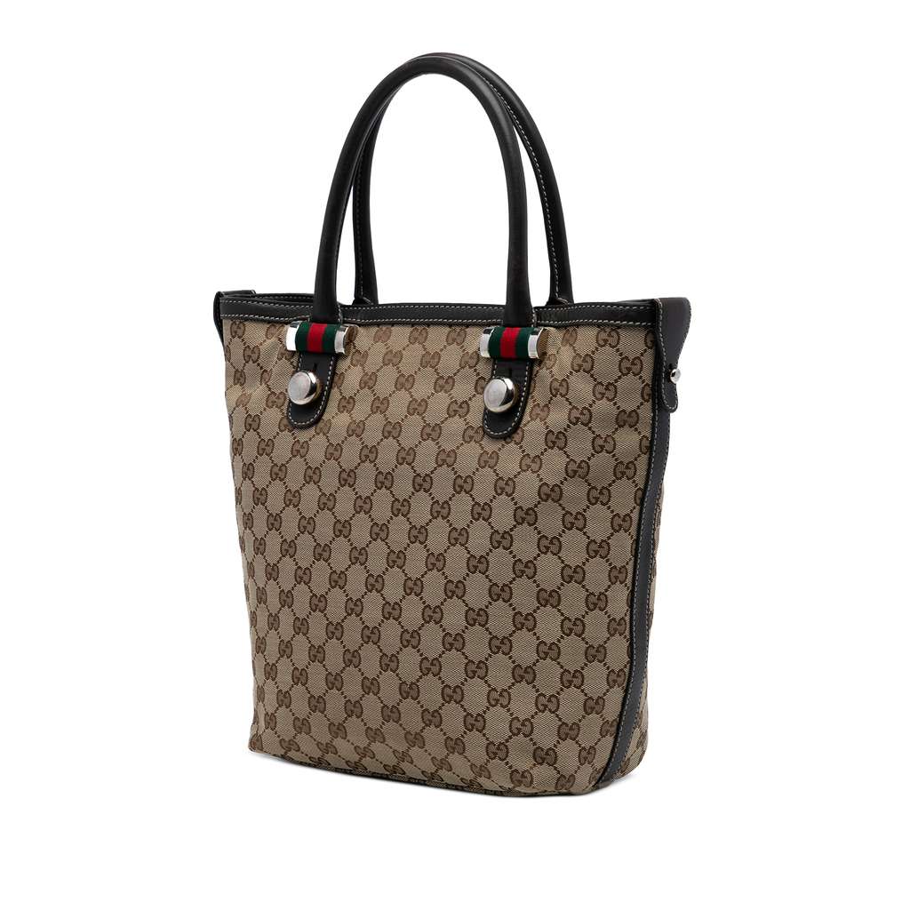 Gucci Medium GG Canvas Web Match Ball Tote - 2