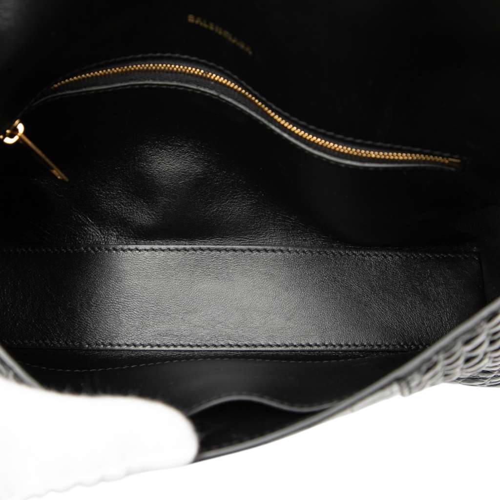 Balenciaga Croc Embossed Leather Downtown Crossbody XS - 4