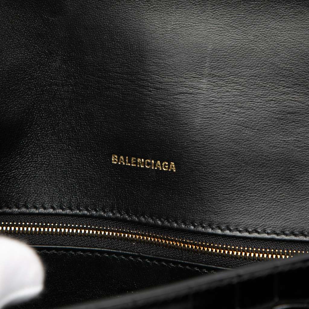 Balenciaga Croc Embossed Leather Downtown Crossbody XS - 5