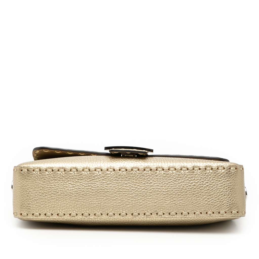Fendi Medium Leather Selleria Baguette Satchel - 3