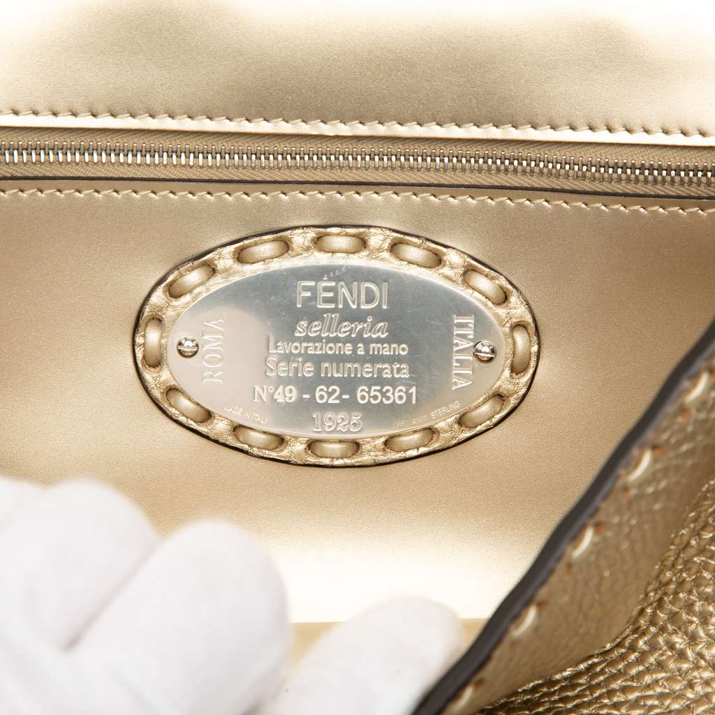 Fendi Medium Leather Selleria Baguette Satchel - 5