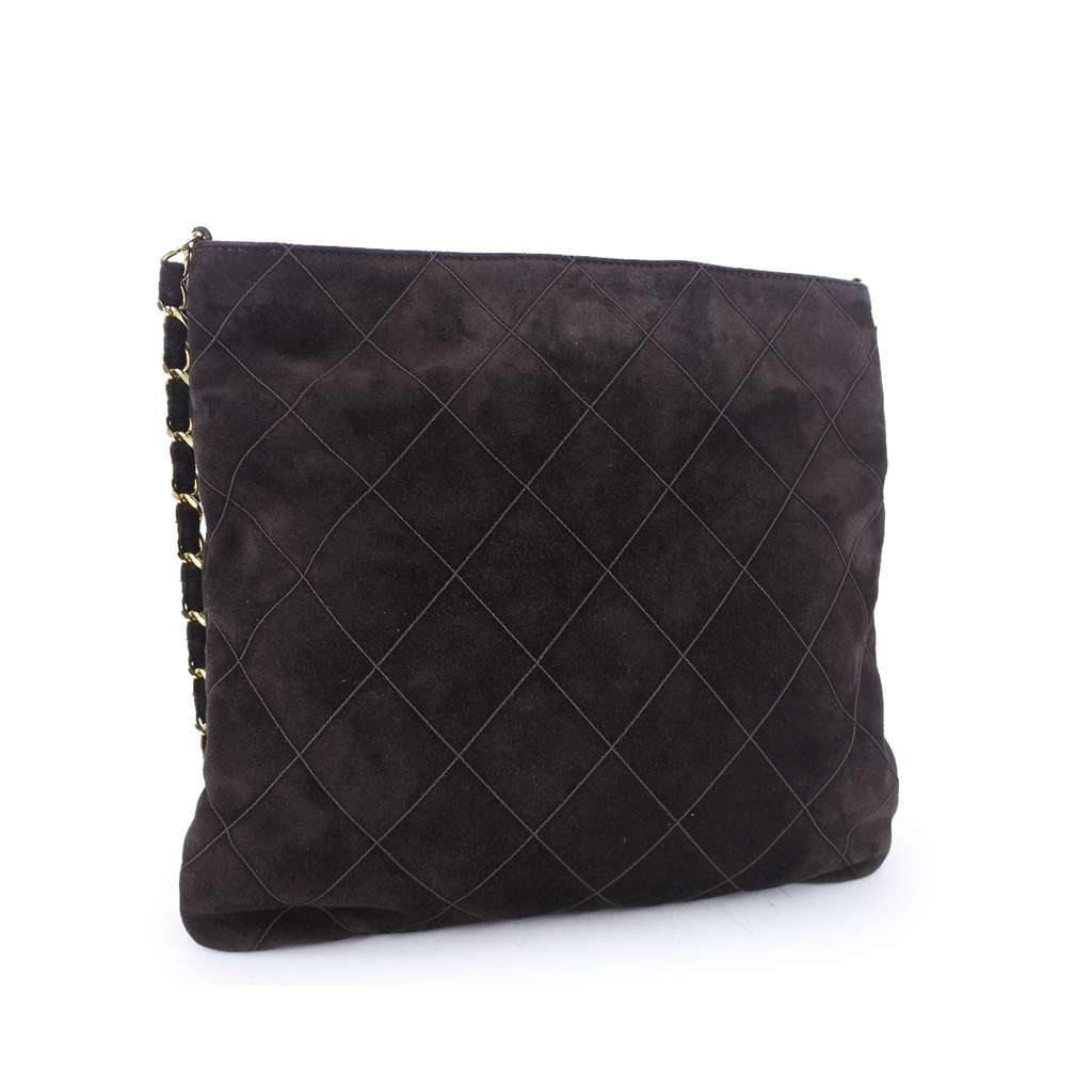Chanel Quilted Suede Tassel Crossbody - 3