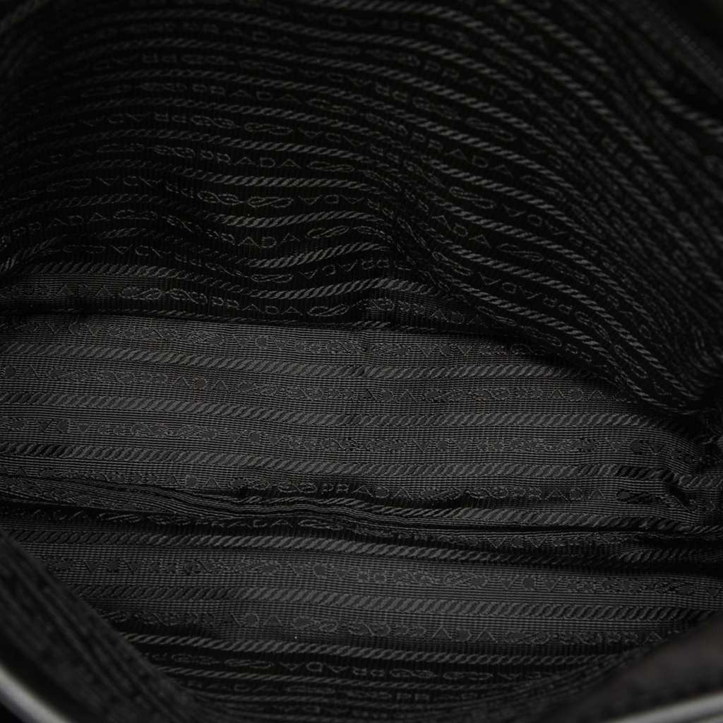 Prada Saffiano Trimmed Tessuto Buckle Messenger Bag - 4