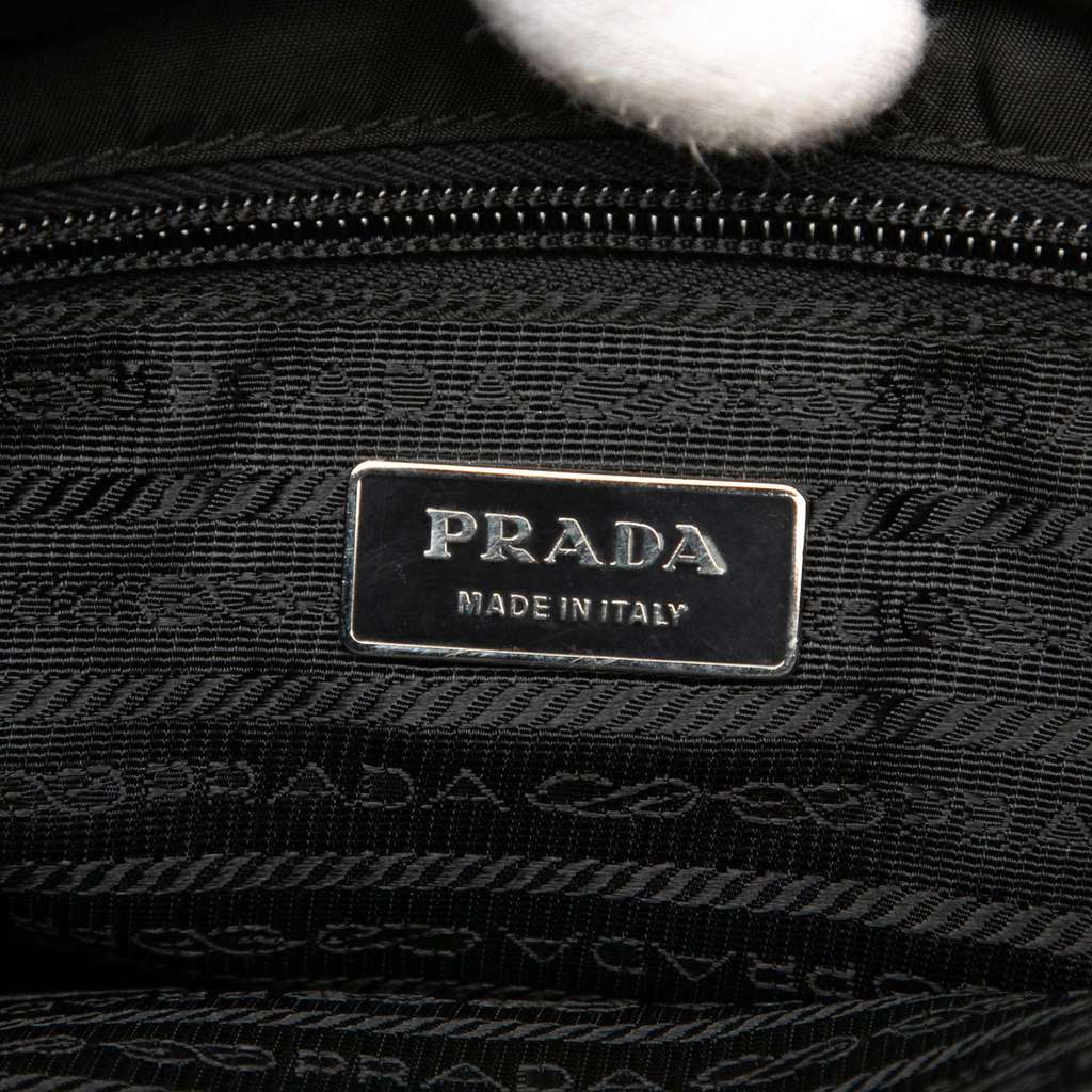 Prada Saffiano Trimmed Tessuto Buckle Messenger Bag - 5