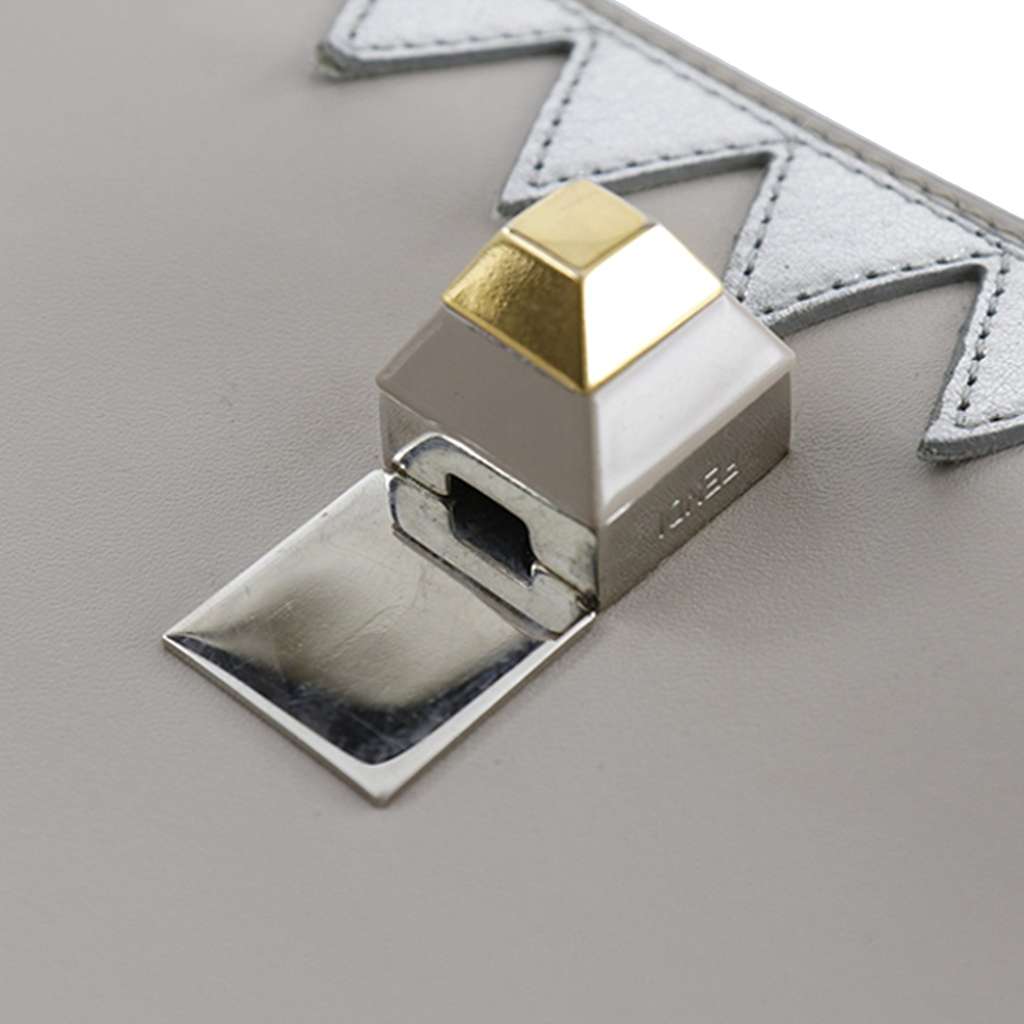 Fendi Vitello Liberty Lucido Catalan Small Mirror Hypnoteyes Studded Kan I Crossbody - 5