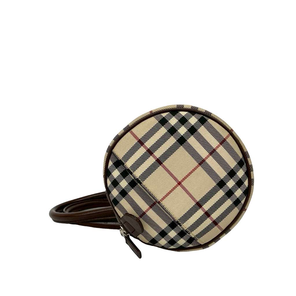 Burberry House Check Canvas Barrel Handbag - 3