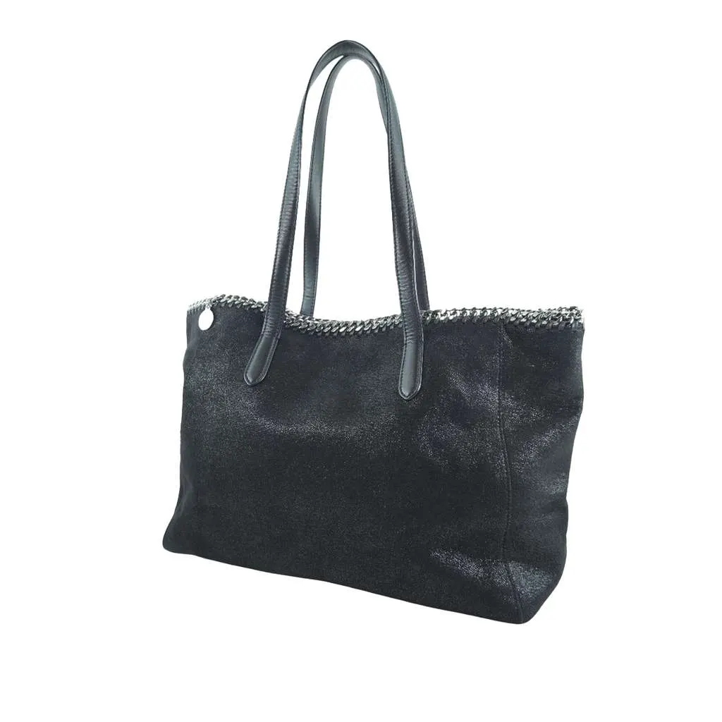 Stella Mccartney Shaggy Deer Falabella East West Shopper Tote Black Polyester Very good - Back View
