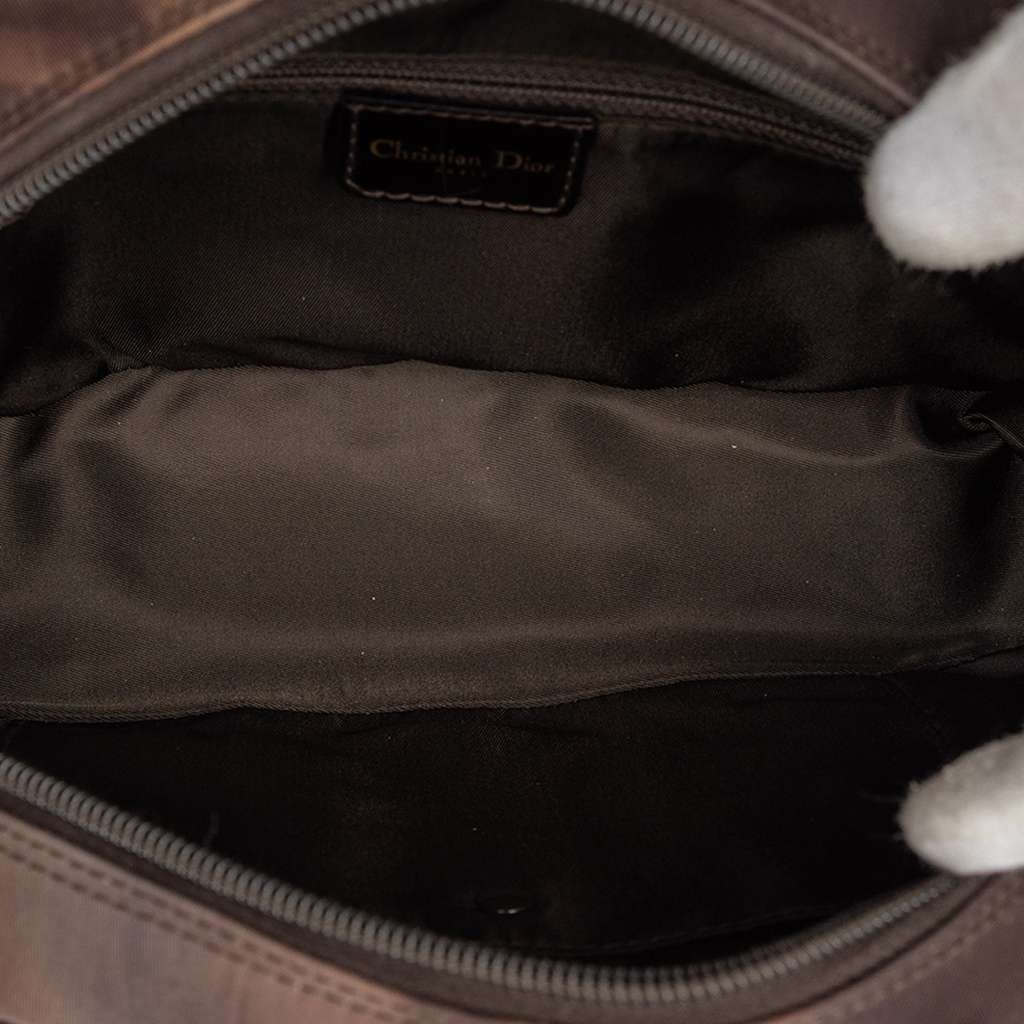 Dior Mini Printed Nylon Double Saddle Bowler Bag - 4