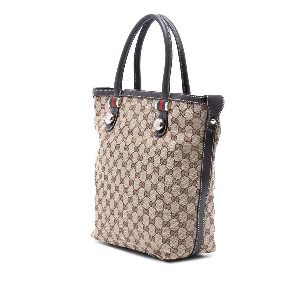 Gucci Medium GG Canvas Web Match Ball Tote - 2
