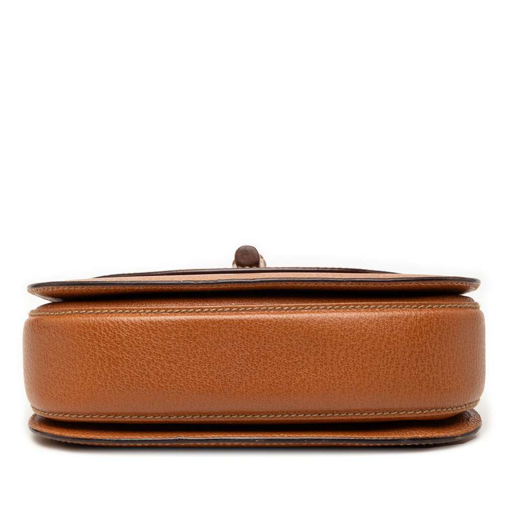 Gucci Small Calfskin Bamboo Top Handle Bag - 3