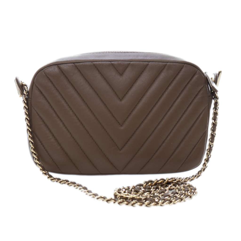 Chanel Small Chevron Calfskin Camera Case With Chain - 2