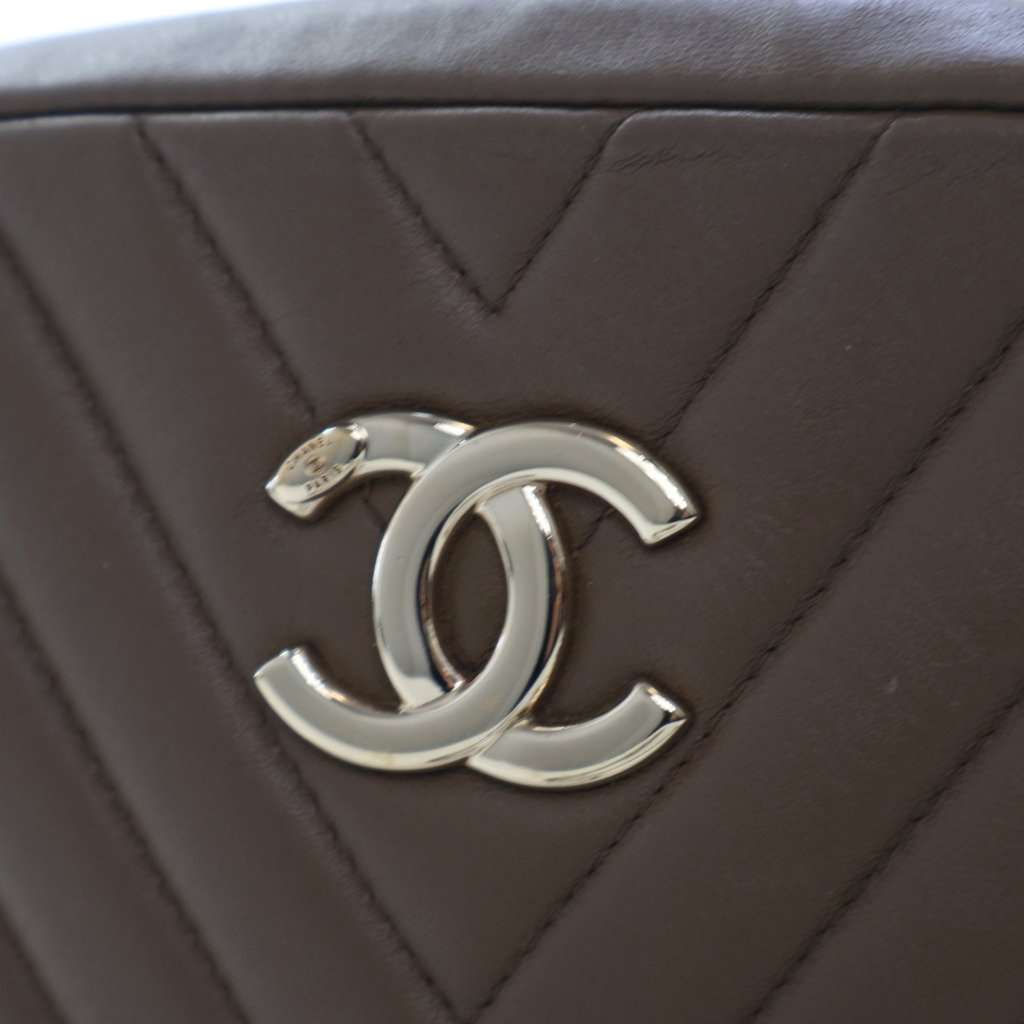 Chanel Small Chevron Calfskin Camera Case With Chain - 5