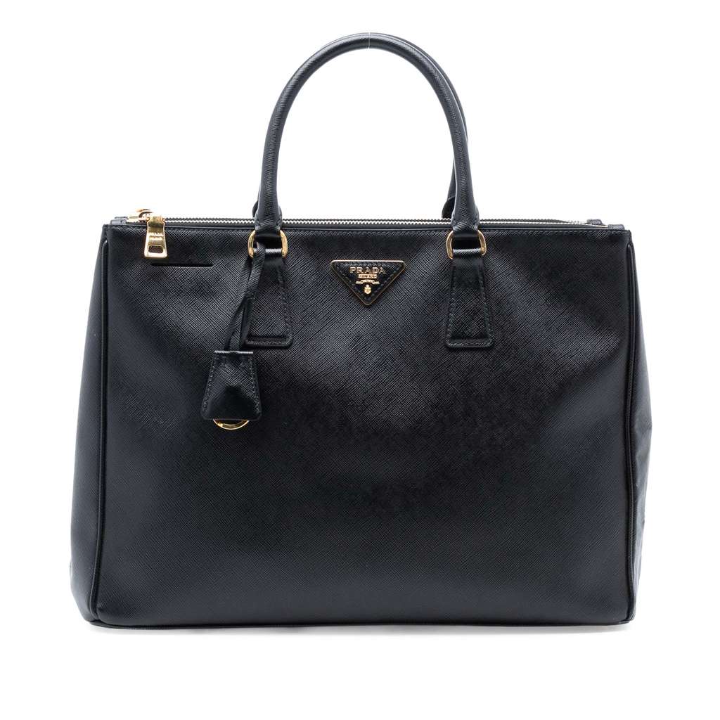Prada Large Saffiano Lux Galleria Double Zip Satchel