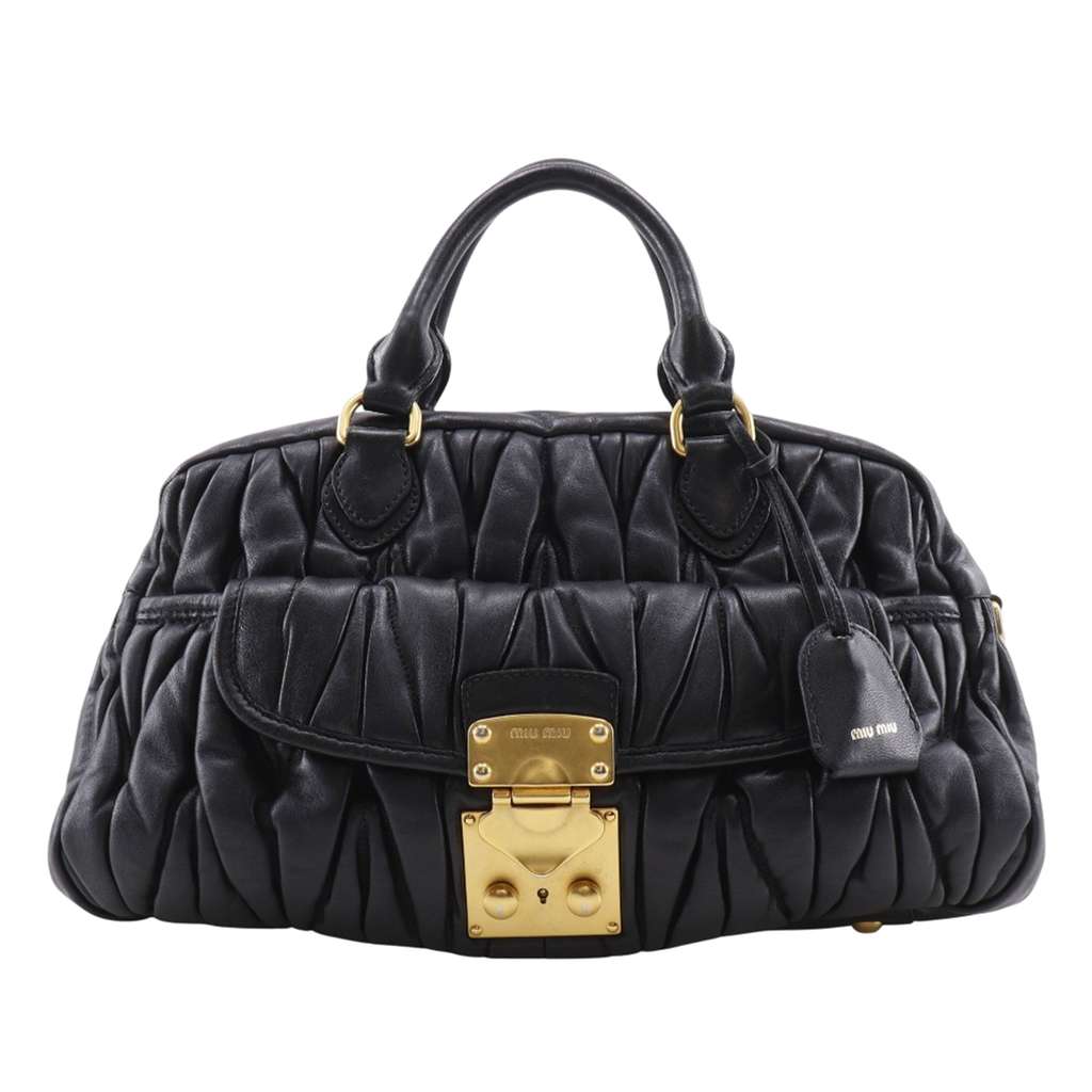 Miu Miu Matelasse Nappa Bowler Bag