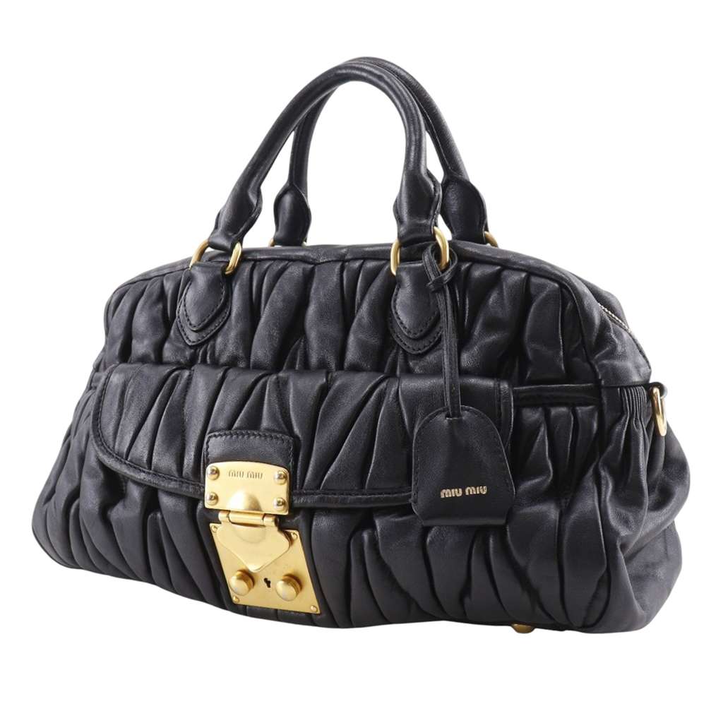 Miu Miu Matelasse Nappa Bowler Bag - 2