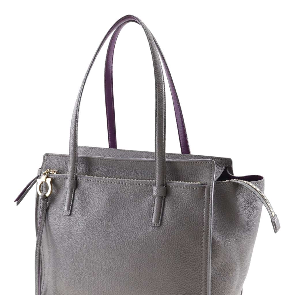 Salvatore Ferragamo Medium Pebbled Calfskin Amy Tote - 5