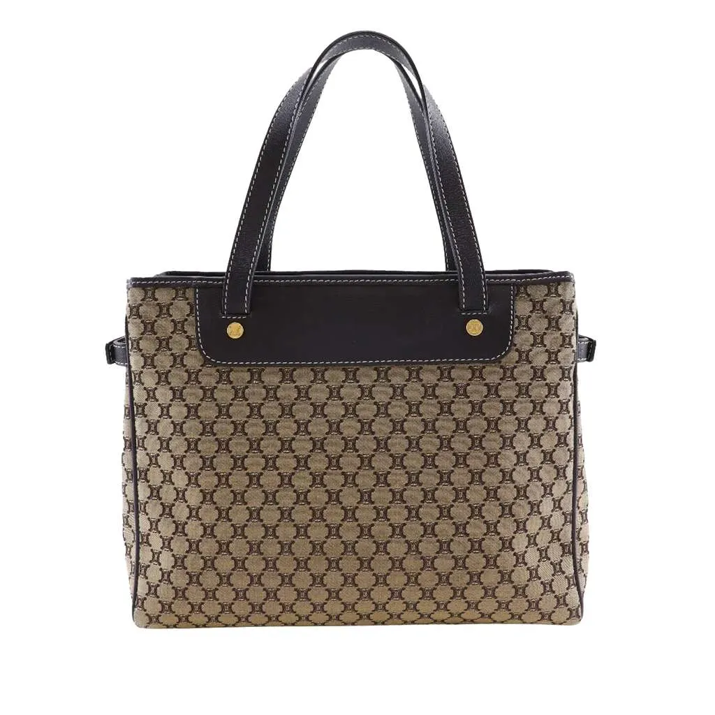Celine Macadam Coated Canvas Tote Brown Canvas Very good - Front View