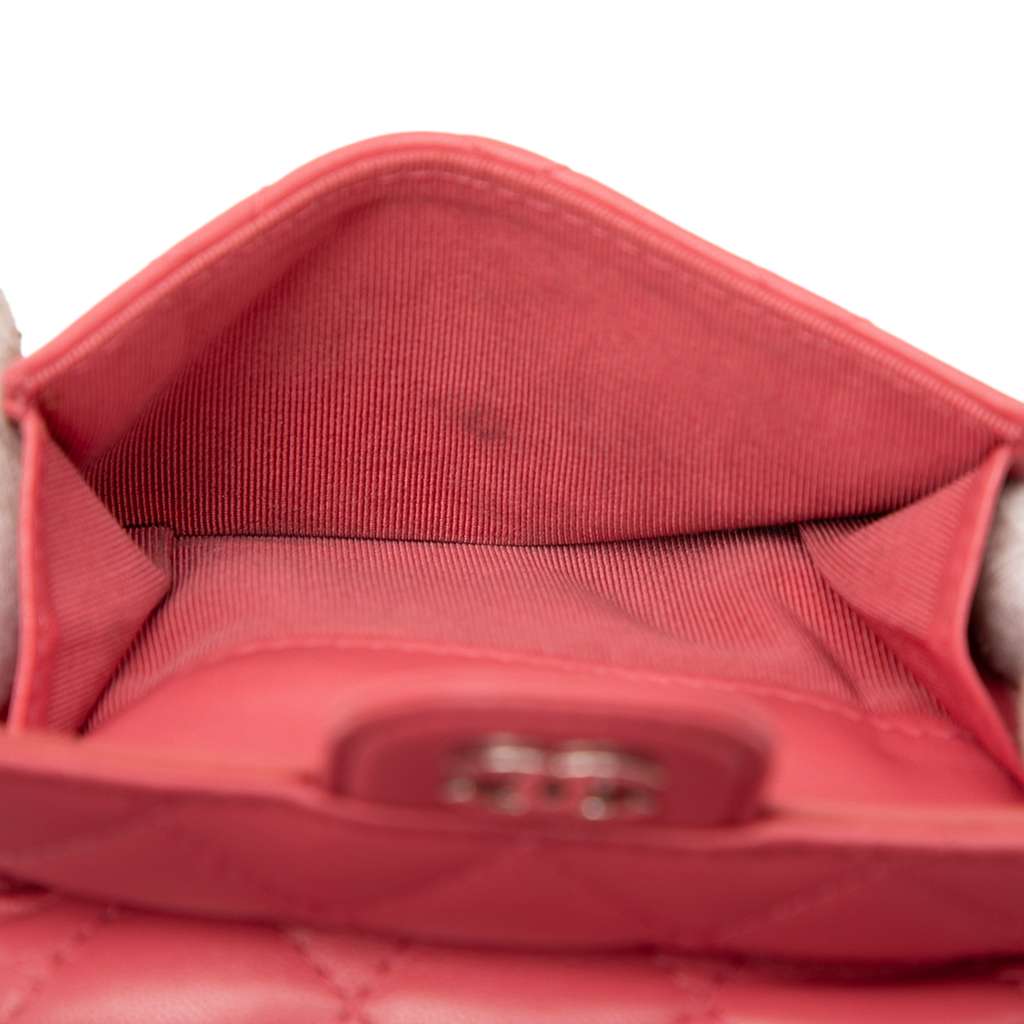 Chanel CC Quilted Lambskin Compact Flap Wallet - 5