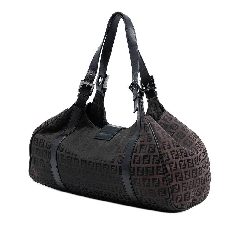 Fendi Zucchino Canvas Shoulder Bag - 2