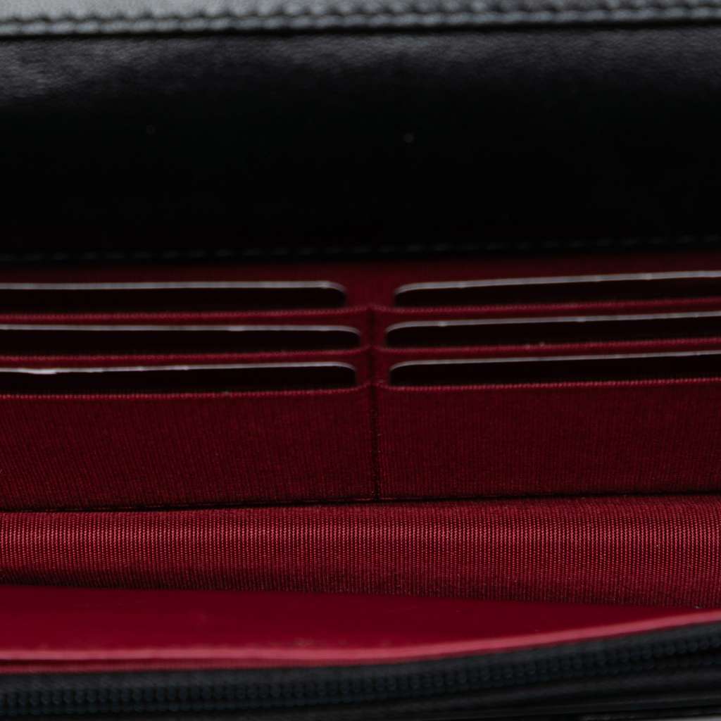 Chanel CC Quilted Lambskin Diamond Lock Wallet on Chain - 4