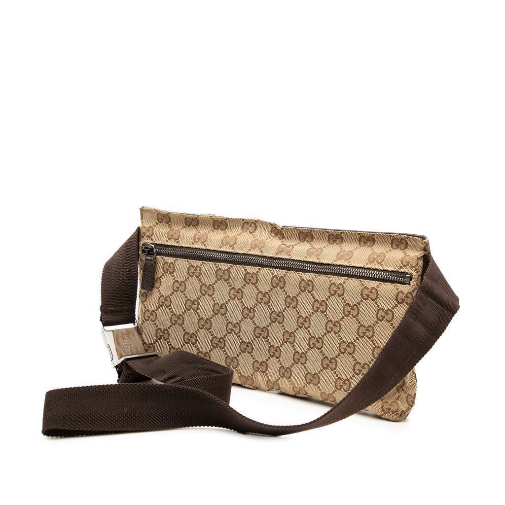 Gucci GG Canvas Double Pocket Belt Bag - 2