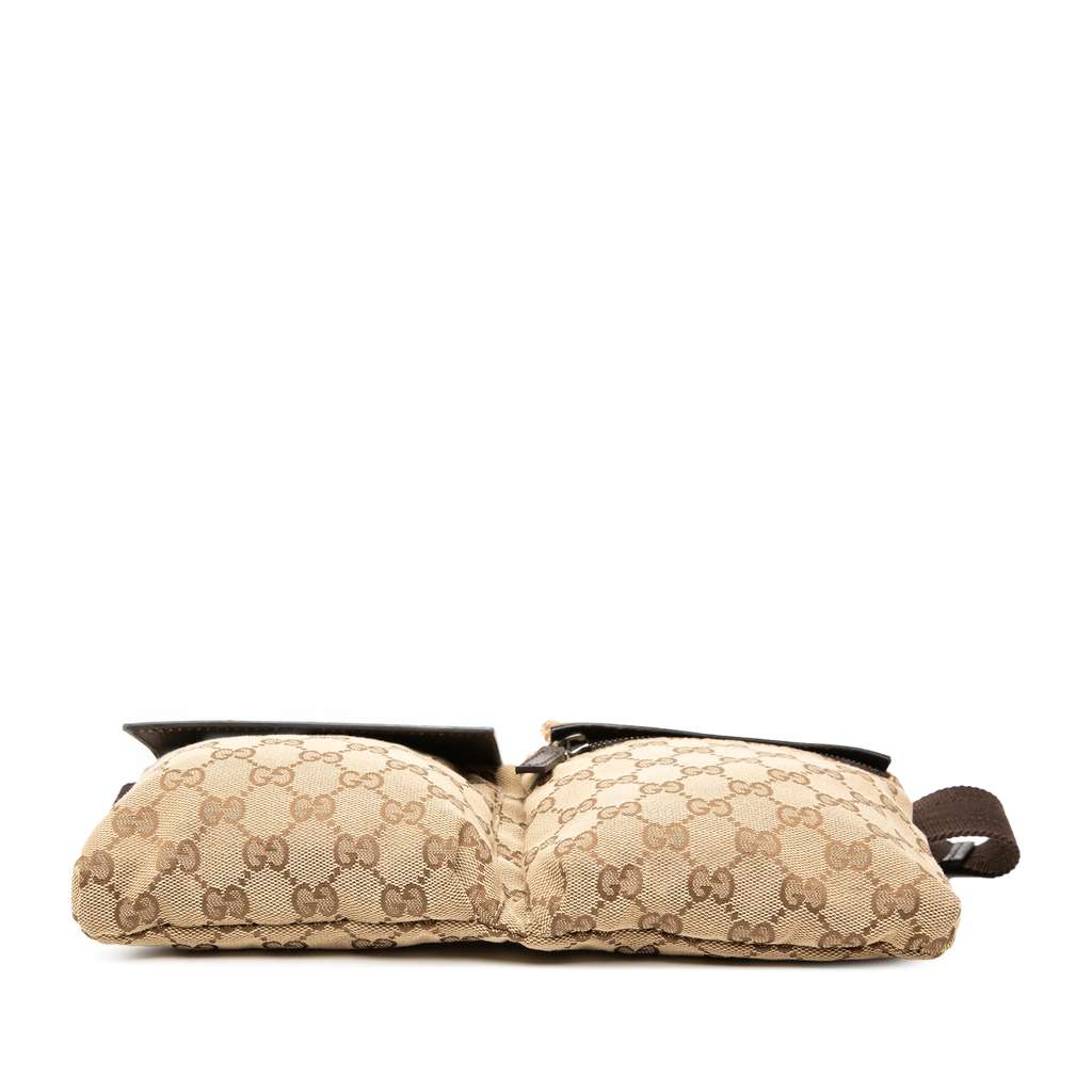 Gucci GG Canvas Double Pocket Belt Bag - 3