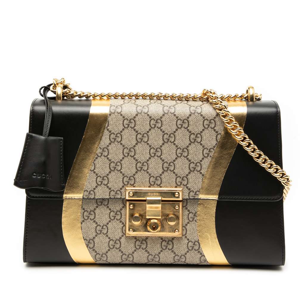 Gucci Large GG Supreme Osiride Padlock Crossbody