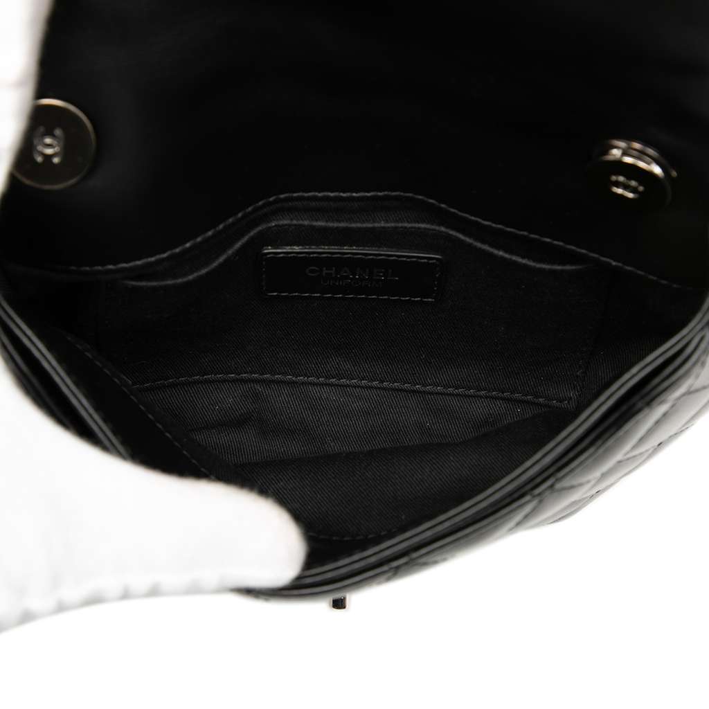 Chanel CC Quilted Calfskin Uniform Flap Belt Bag - 4