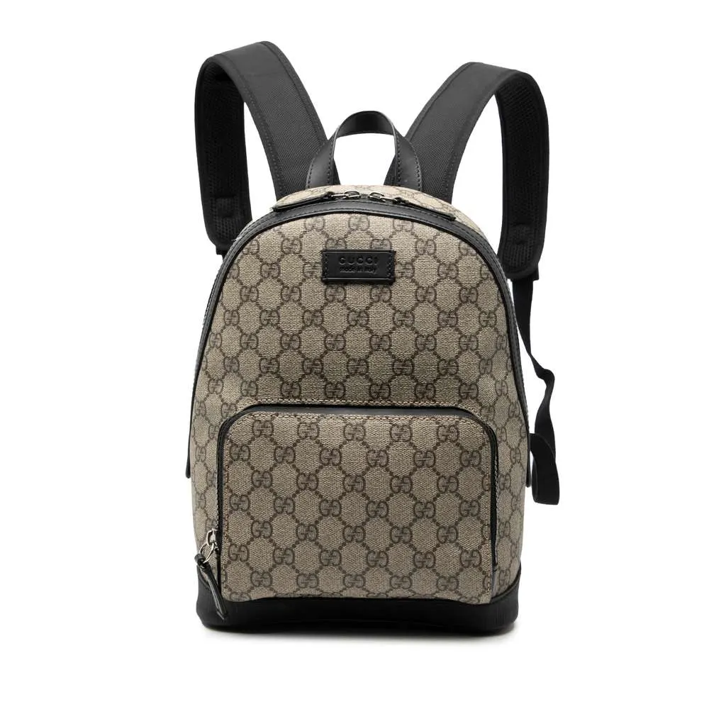 Gucci Small GG Supreme Eden Day Backpack Brown Canvas Very good - Front View