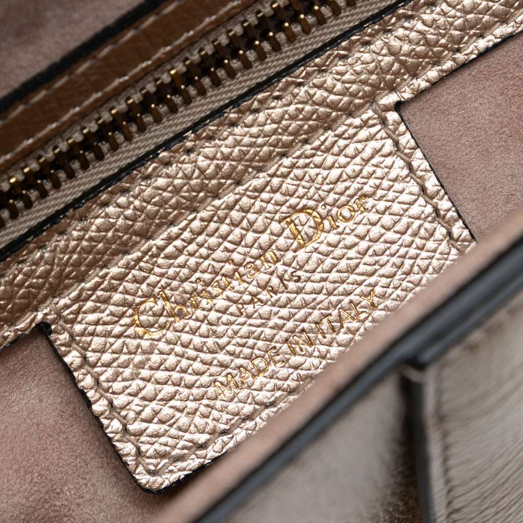 Dior Metallic Grained Calfskin Saddle Bag - 5