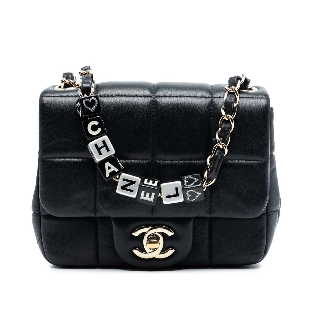 Chanel Mini Square Lambskin Resin Crystal Monacoco Flap