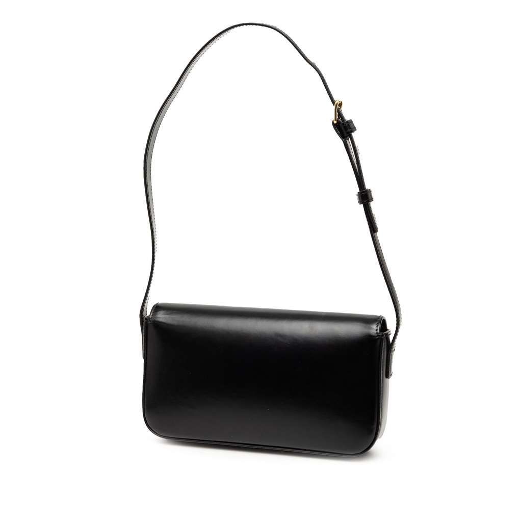 Celine Shiny Calfskin Triomphe Claude Shoulder Bag - 2