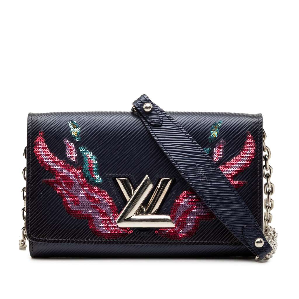Louis Vuitton Epi Sequin Flames Twist Chain Wallet