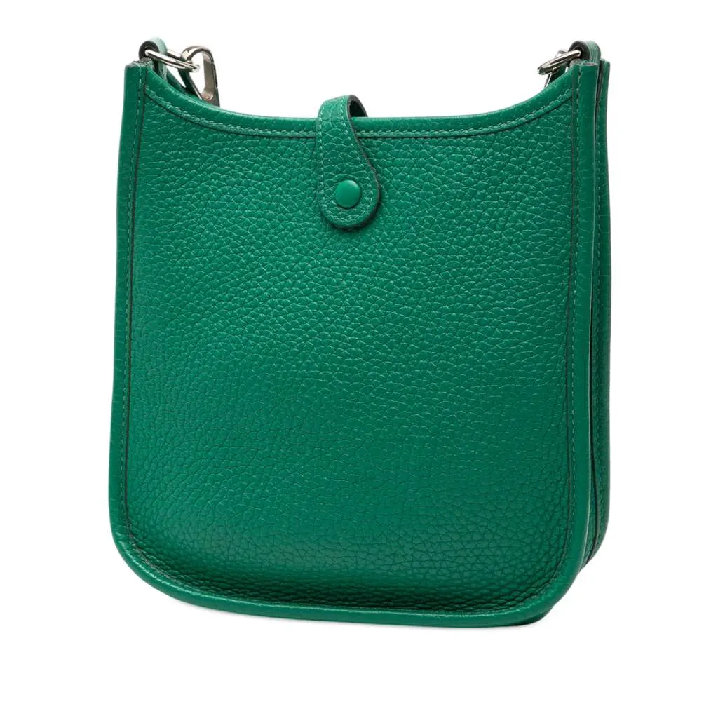 Hermès Clemence Evelyne TPM Green Leather Very good - Back View