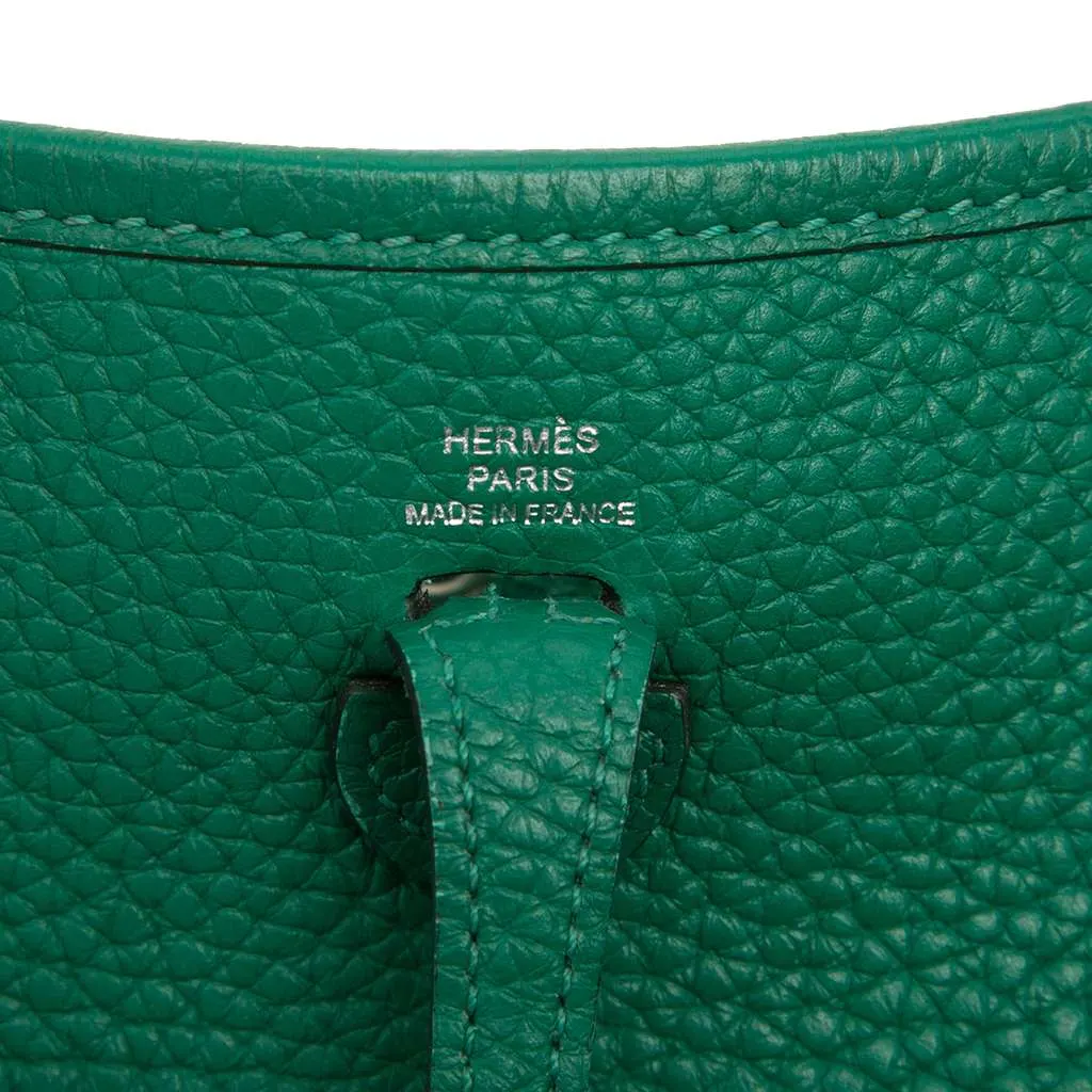Hermès Clemence Evelyne TPM Green Leather Very good - Box View