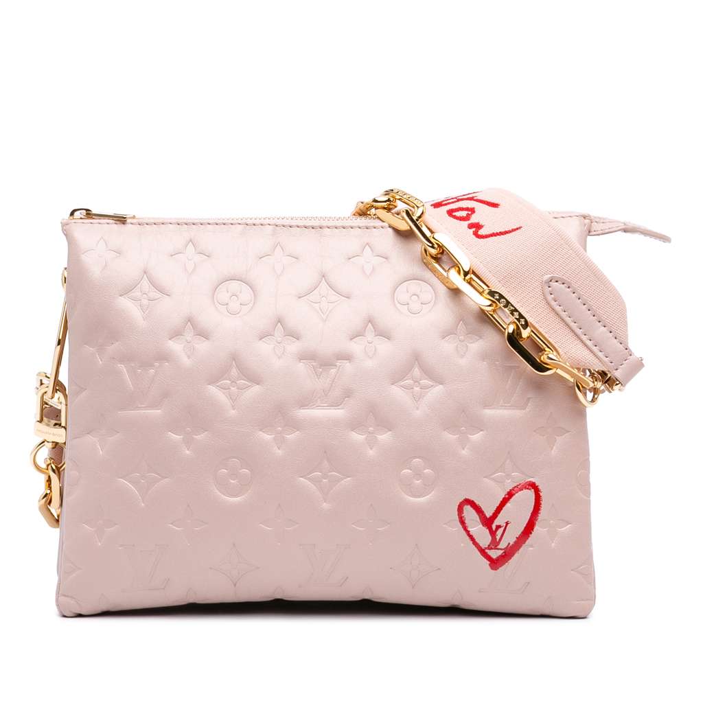 Louis Vuitton Monogram Embossed Puffy Lambskin Fall In Love Coussin PM