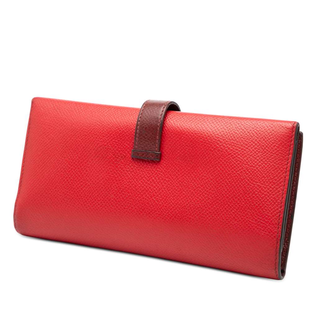 Hermès Bicolor Epsom Bearn Soufflet Bifold Long Wallet - 2