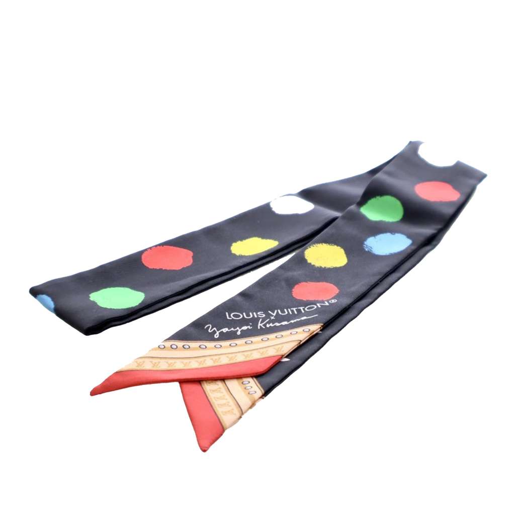Louis Vuitton Yayoi Kusama Monogram Painted Dots BB Silk Bandeau Scarf - 2
