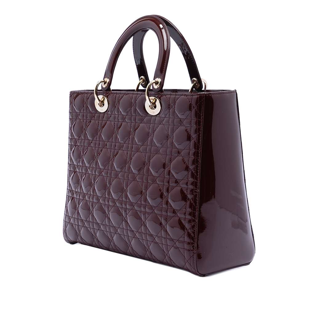 Dior Large Patent Cannage Lady Dior - 2