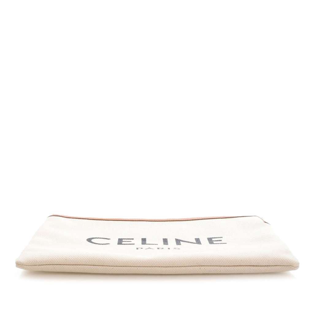 Celine Large Canvas Logo Clutch - 3