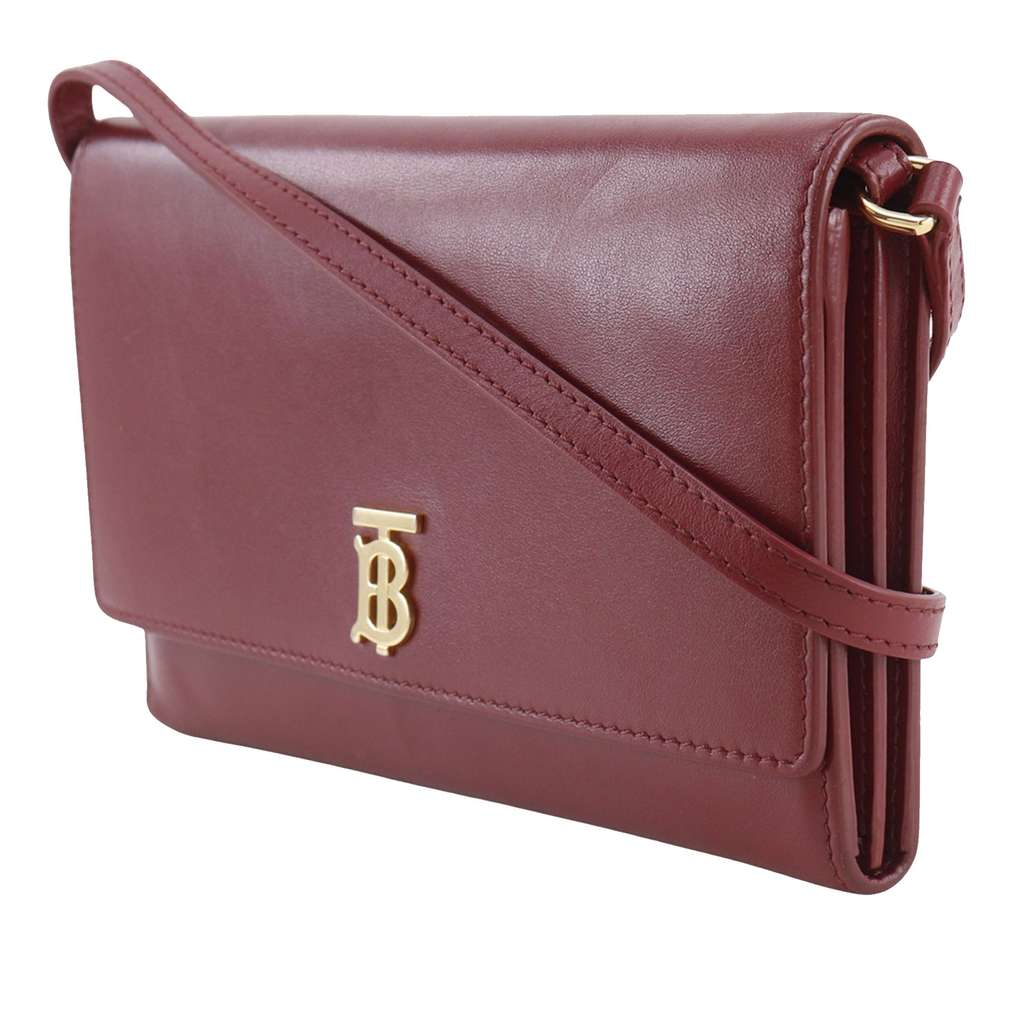 Burberry Leather TB Wallet On Strap - 2