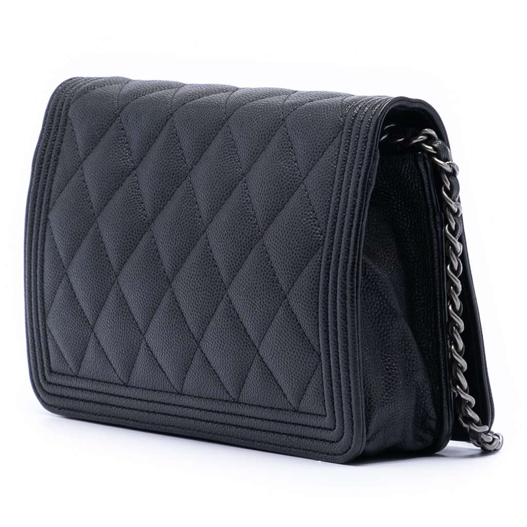 Chanel Quilted Caviar Boy Wallet on Chain - 2