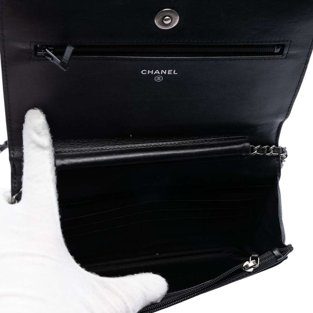 Chanel Quilted Caviar Boy Wallet on Chain - 4