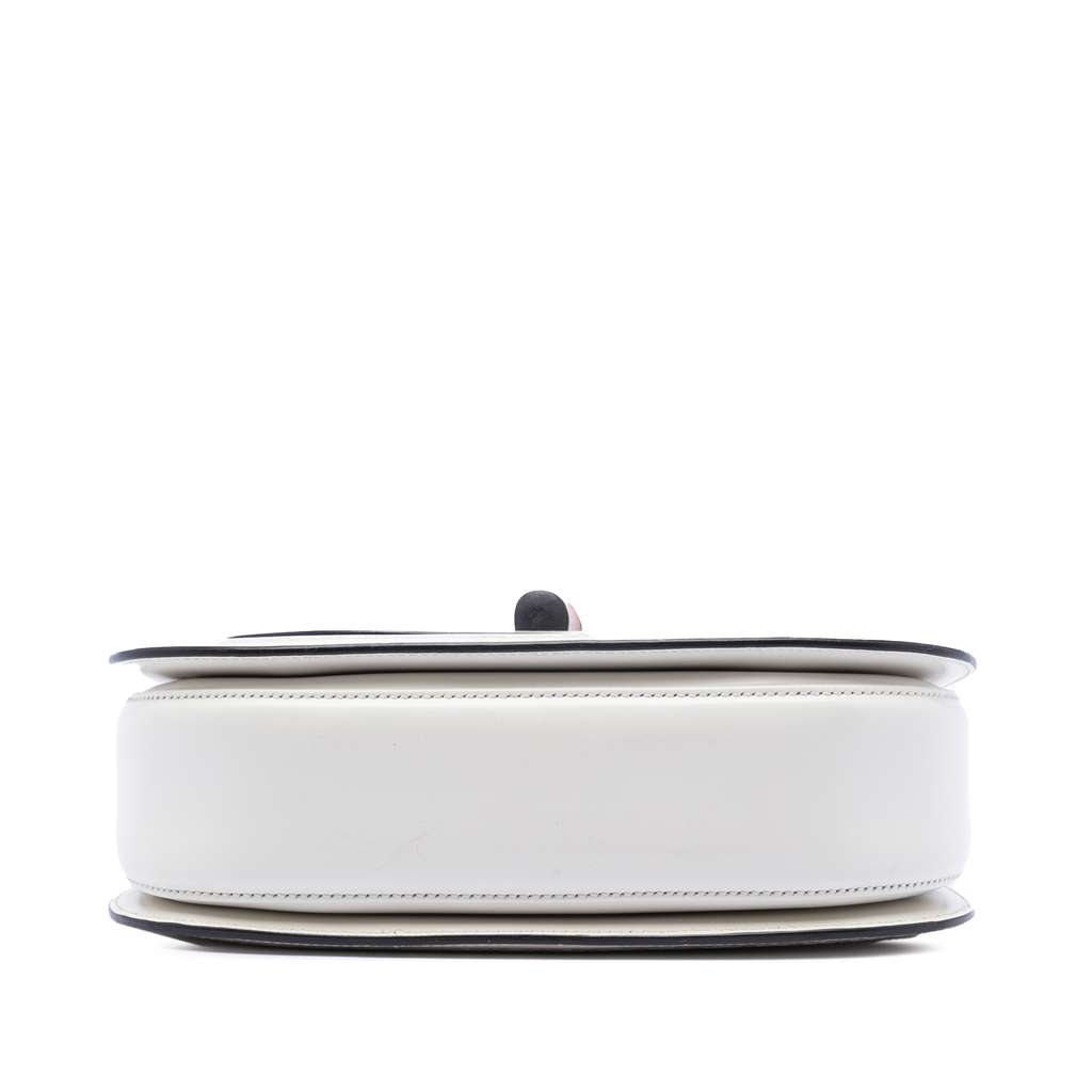 Gucci Calfskin Frame Print Bamboo Top Handle Bag - 3