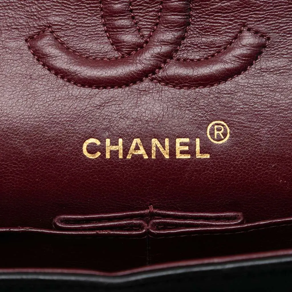 Chanel Small Classic Lambskin Double Flap Black Leather Good - Box View